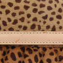 FENDI Hand Bag Unborn Calf Skin Beige Gold Auth am11805SAV-3