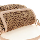 FENDI Hand Bag Unborn Calf Skin Beige Gold Auth am11805SAV-14