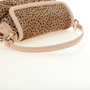 FENDI Hand Bag Unborn Calf Skin Beige Gold Auth am11805SAV-7