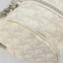 Christian Dior Trotter Canvas Romantic Chain Bag PVC White Silver Auth am11806V-13