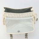 Christian Dior Trotter Canvas Romantic Chain Bag PVC White Silver Auth am11806V-15
