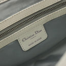Christian Dior Trotter Canvas Romantic Chain Bag PVC White Silver Auth am11806V-16