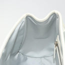 Christian Dior Trotter Canvas Romantic Chain Bag PVC White Silver Auth am11806V-19