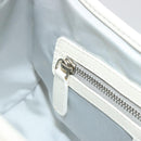 Christian Dior Trotter Canvas Romantic Chain Bag PVC White Silver Auth am11806V-20