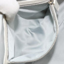 Christian Dior Trotter Canvas Romantic Chain Bag PVC White Silver Auth am11806V-21