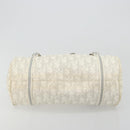 Christian Dior Trotter Canvas Romantic Chain Bag PVC White Silver Auth am11806V-9