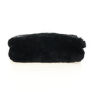 Miu Miu Crystal Chain Shoulder Bag Fur Black Silver 5BD233 Auth am11808SAM-5