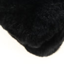 Miu Miu Crystal Chain Shoulder Bag Fur Black Silver 5BD233 Auth am11808SAM-15