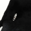 Miu Miu Crystal Chain Shoulder Bag Fur Black Silver 5BD233 Auth am11808SAM-22