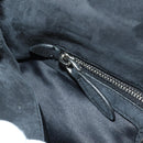 Miu Miu Crystal Chain Shoulder Bag Fur Black Silver 5BD233 Auth am11808SAM-26