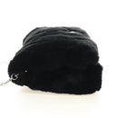 Miu Miu Crystal Chain Shoulder Bag Fur Black Silver 5BD233 Auth am11808SAM-3