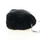 Miu Miu Crystal Chain Shoulder Bag Fur Black Silver 5BD233 Auth am11808SAM-4