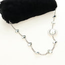 Miu Miu Crystal Chain Shoulder Bag Fur Black Silver 5BD233 Auth am11808SAM-7