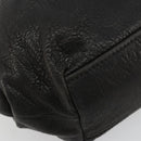 Miu Miu Hand Bag Leather Black Silver Auth am11809V-11