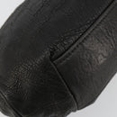 Miu Miu Hand Bag Leather Black Silver Auth am11809V-13