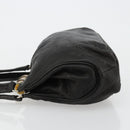 Miu Miu Hand Bag Leather Black Silver Auth am11809V-5