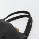 Miu Miu Hand Bag Leather Black Silver Auth am11809V-8