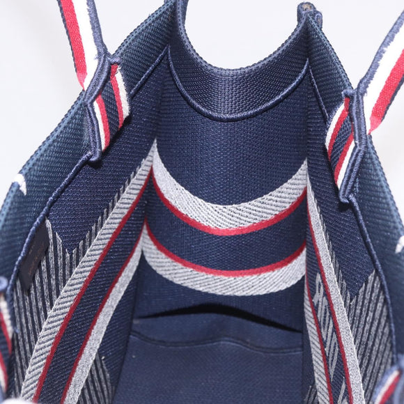 Christian Dior Alps Star Book Tote MM Tote Bag Canvas Navy Auth am11812M