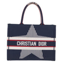 Christian Dior Alps Star Book Tote MM Tote Bag Canvas Navy Auth am11812M-13