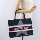 Christian Dior Alps Star Book Tote MM Tote Bag Canvas Navy Auth am11812M-21