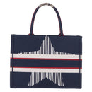 Christian Dior Alps Star Book Tote MM Tote Bag Canvas Navy Auth am11812M-3