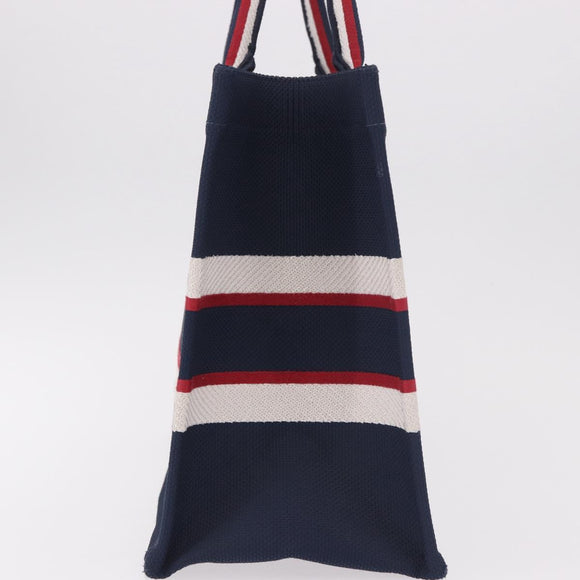 Christian Dior Alps Star Book Tote MM Tote Bag Canvas Navy Auth am11812M