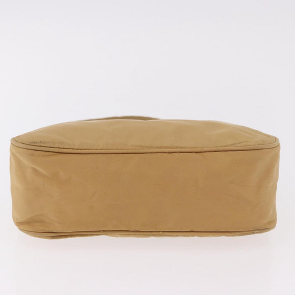 PRADA Mini Hand Bag Nylon Beige Silver Auth am11813A