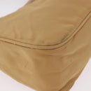 PRADA Mini Hand Bag Nylon Beige Silver Auth am11813A-14