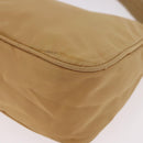 PRADA Mini Hand Bag Nylon Beige Silver Auth am11813A-15