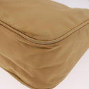 PRADA Mini Hand Bag Nylon Beige Silver Auth am11813A-10