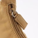 PRADA Mini Hand Bag Nylon Beige Silver Auth am11813A-18