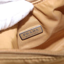 PRADA Mini Hand Bag Nylon Beige Silver Auth am11813A-19