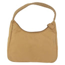 PRADA Mini Hand Bag Nylon Beige Silver Auth am11813A-2