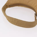 PRADA Mini Hand Bag Nylon Beige Silver Auth am11813A-8
