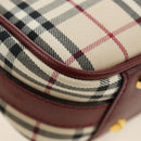 BURBERRY Nova Check Hand Bag Canvas Beige Gold Auth am11816V-14
