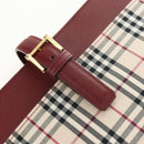 BURBERRY Nova Check Hand Bag Canvas Beige Gold Auth am11816V-18