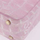 CHANEL New Travel line Hand Bag Nylon Pink Gold CC Auth am11817V-15