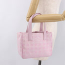 CHANEL New Travel line Hand Bag Nylon Pink Gold CC Auth am11817V-25