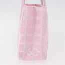 CHANEL New Travel line Hand Bag Nylon Pink Gold CC Auth am11817V-3