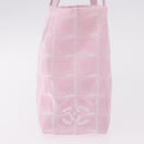 CHANEL New Travel line Hand Bag Nylon Pink Gold CC Auth am11817V-4