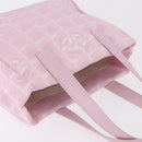 CHANEL New Travel line Hand Bag Nylon Pink Gold CC Auth am11817V-6