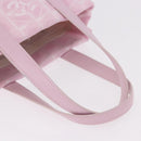 CHANEL New Travel line Hand Bag Nylon Pink Gold CC Auth am11817V-7