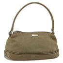 GUCCI Hand Bag Canvas Leather Beige Gold Auth am11836A-1