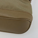 GUCCI Hand Bag Canvas Leather Beige Gold Auth am11836A-10