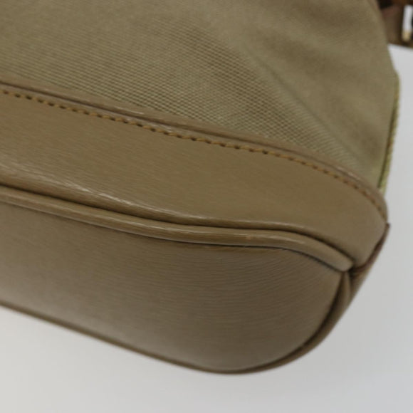 GUCCI Hand Bag Canvas Leather Beige Gold Auth am11836A