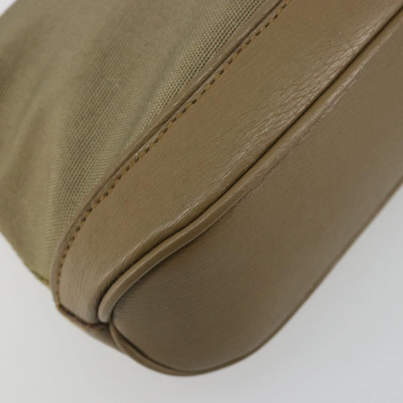 GUCCI Hand Bag Canvas Leather Beige Gold Auth am11836A