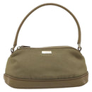 GUCCI Hand Bag Canvas Leather Beige Gold Auth am11836A-13
