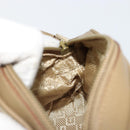 GUCCI Hand Bag Canvas Leather Beige Gold Auth am11836A-21