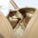 GUCCI Hand Bag Canvas Leather Beige Gold Auth am11836A-22