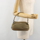 GUCCI Hand Bag Canvas Leather Beige Gold Auth am11836A-23